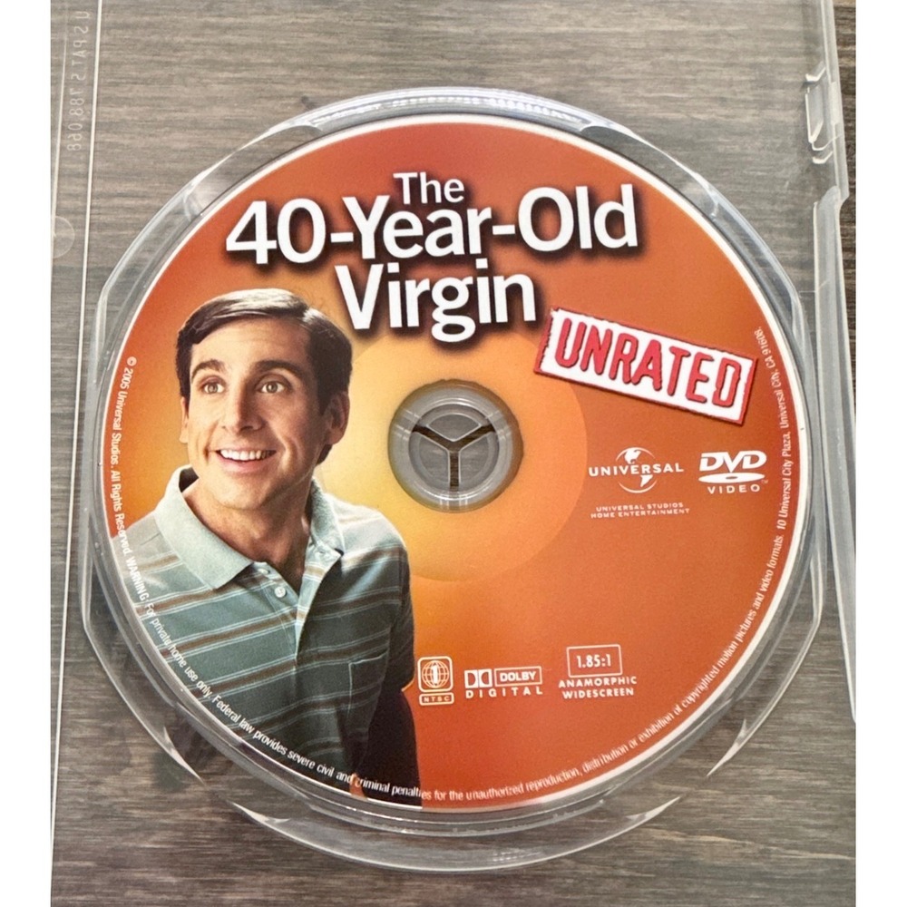 Universal The 40-Year-Old Virgin DVD Excellent Unrated Steve Carell Comedy 2005